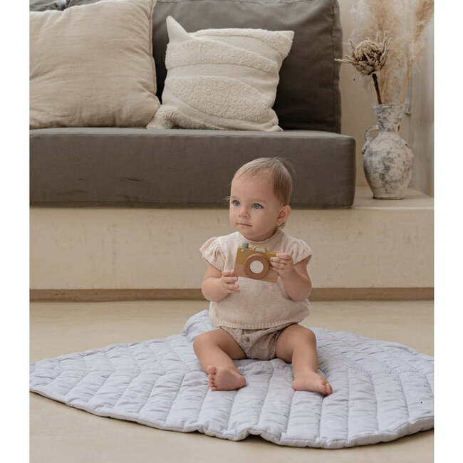 Leaf Organic Cotton Playmat,  Stone - Playmats - 3