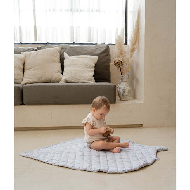 Leaf Organic Cotton Playmat,  Stone - Playmats - 4