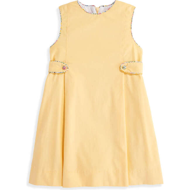Corduroy Side Tab Dress, Yellow w Mayberry