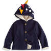 Dinosaur Coat, Navy - Coats - 1 - thumbnail