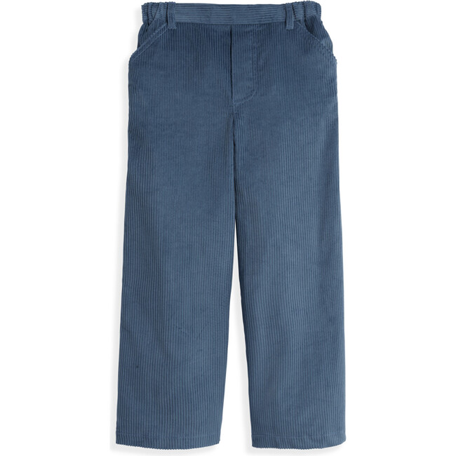Corduroy Faux Zip Pant, Moonlight Blue - Pants - 1