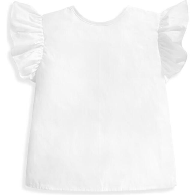 Back Bow Blouse, White - Blouses - 1