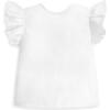 Back Bow Blouse, White - Blouses - 1 - thumbnail