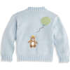 Applique Birthday Bear Cardigan, Blue - Cardigans - 2