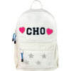 Large Hook & Loop Becco Backpack, Cream - Backpacks - 1 - thumbnail