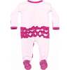 Dream in Pink Ribbed Zippered Footie - Footie Pajamas - 3