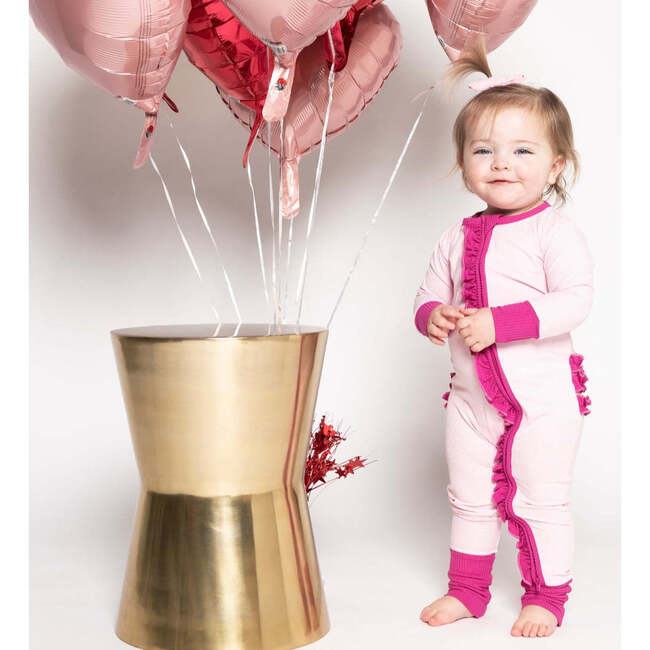 Dream in Pink Zippered Convertible Footie - Footie Pajamas - 2