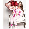 Dream in Pink Ribbed Zippered Footie - Footie Pajamas - 5