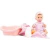 Sleepy Aquini Girl BliBlaBlume 13" All Vinyl Drink & Wet Bath Baby Doll with Bathtub and Accessories - Dolls - 1 - thumbnail