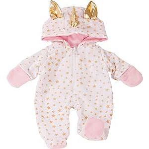 One Piece Unicorn Costume Pajama Sleeper for 12-13" Baby Dolls