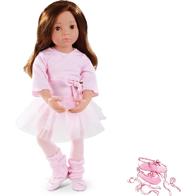 Sophie Happy Kidz Ballet 19.5" Poseable Multi-Jointed Brunette Doll with Brown Eyes