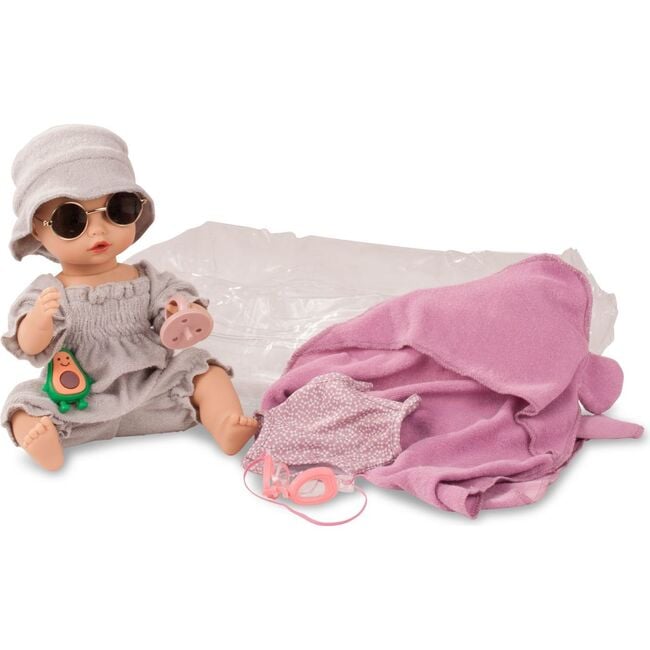 Sleepy Aquini 13" Baby Baby Drink and Wet Doll - Dolls - 2