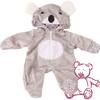 One Piece Koala Bear Costume Pajama Sleeper  for 12-13" Baby Dolls - Doll Accessories - 1 - thumbnail