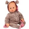 One Piece Teddy Costume Pajama Sleeper for 12-13" Baby Dolls - Doll Accessories - 2