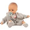 Muffin Lucky One 13" Bald Baby Doll with Blue Sleeping Eyes, Overalls and Jacket - Dolls - 1 - thumbnail