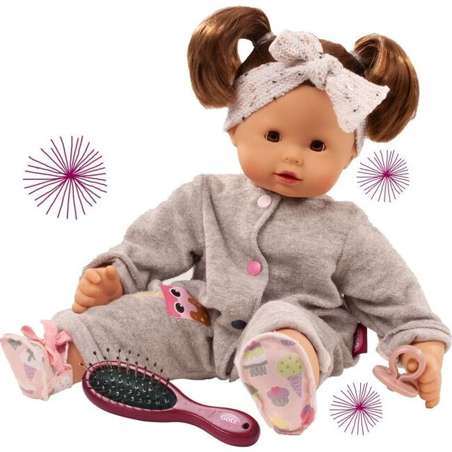 Maxy Muffin Popsicle - 16.5" Soft Baby Doll with Brown Hair to Wash & Style