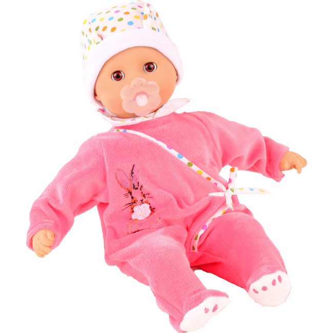 Muffin 13" Bald Baby Doll in Pink Pajamas with Brown Sleeping Eyes - Dolls - 2
