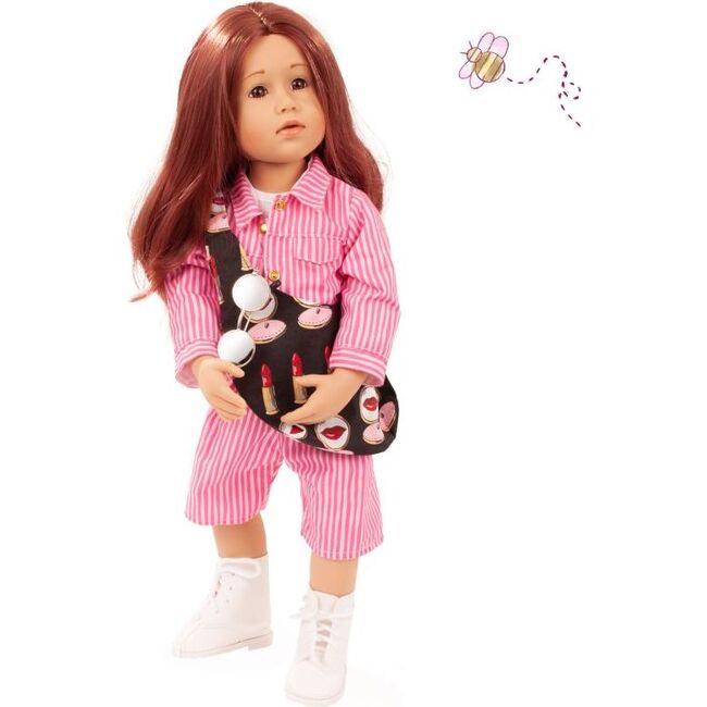 Laura Happy Kidz 19.5" Poseable Multi-Jointed Standing Doll with Long Brown Hair to Wash & Style - Dolls - 1