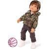 Little Kidz Paul - 14" Multi-Jointed Standing Boy Doll with Brown Hair, Cargo Pants and Camo Hoodie - Dolls - 2