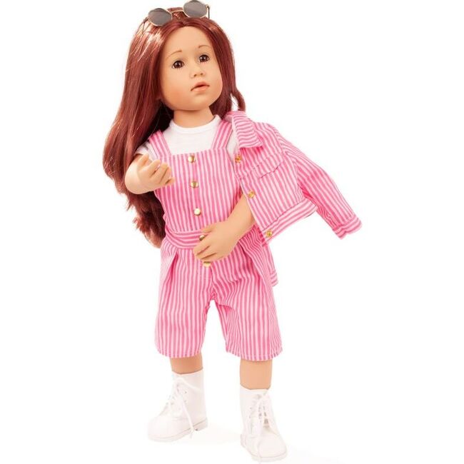 Laura Happy Kidz 19.5" Poseable Multi-Jointed Standing Doll with Long Brown Hair to Wash & Style - Dolls - 3