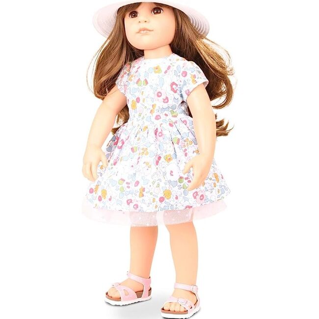 Hannah Summertime - 19.5" All Vinyl Poseable Brunette Doll with Hair to Wash & Style