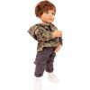 Little Kidz Paul - 14" Multi-Jointed Standing Boy Doll with Brown Hair, Cargo Pants and Camo Hoodie - Dolls - 4