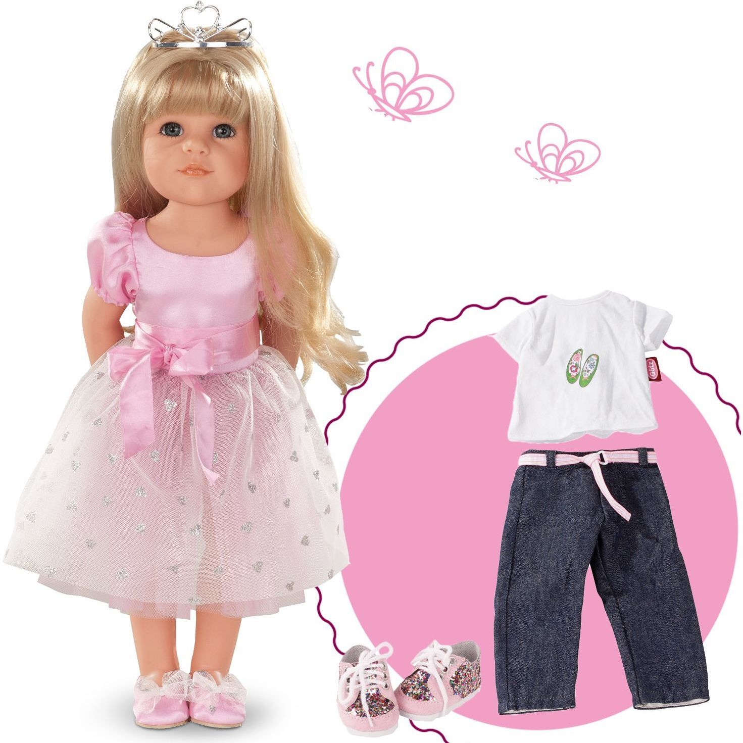 Hannah Princess 19.5" Blonde Poseable Doll with Blue Eyes and Additional Outfit - Dolls - 1