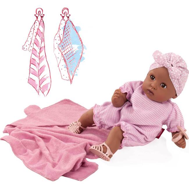 Cosy Aquini 13" Soft Cloth Bath Baby Doll