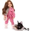 Hannah Staycation - 19.5" All Vinyl Poseable Standing Doll with Long Brown Hair to Wash & Style - Includes Puppy & Accessories - Dolls - 3