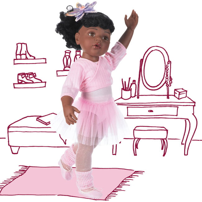 Hannah at The Ballet - 19.5" African American Poseable Doll with Extra Outfit - Dolls - 5