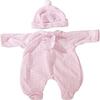 2-pc Pink Print Knit Sleep 'n Play Outfit for 12"-13" Baby Dolls - Doll Accessories - 1 - thumbnail