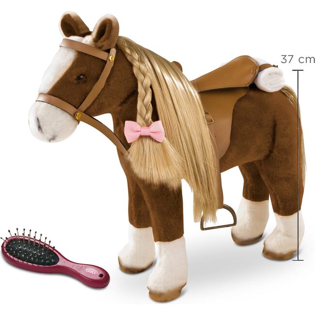 Big Plush Combing Horse with Saddle and Bridle Plus Mane and Tail to Brush and Style for 18" and 19.5" Dolls - Doll Accessories - 5