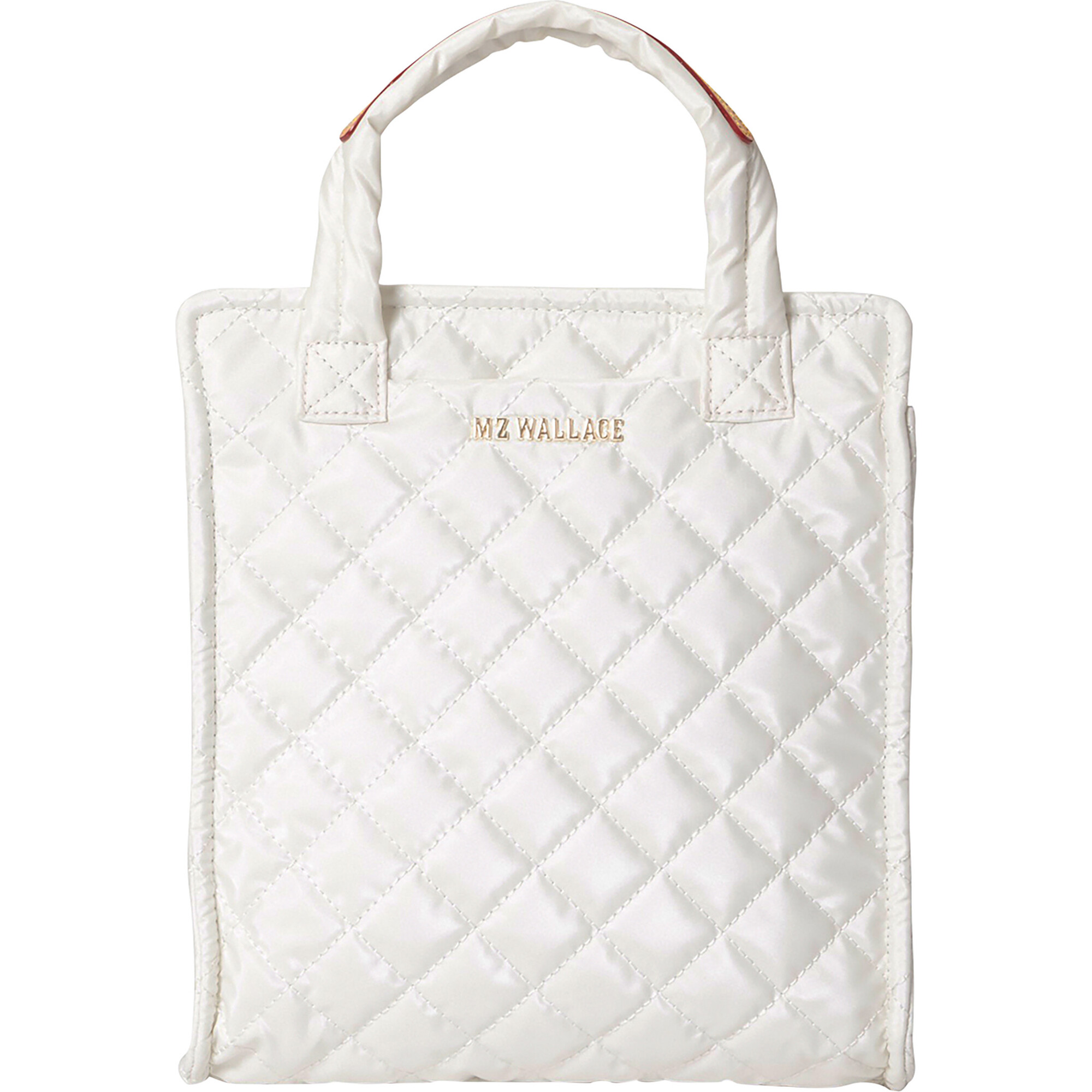 Women's Mini Box Tote, Pearl Metallic - Bags - 1