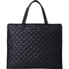 Women's Large Box Tote, Black - Bags - 1 - thumbnail