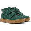 Kiddo Leather And Textile 2-Velcro Strap Sneakers, Dark Green - Sneakers - 2