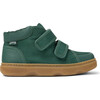 Kiddo Leather And Textile 2-Velcro Strap Sneakers, Dark Green - Sneakers - 3