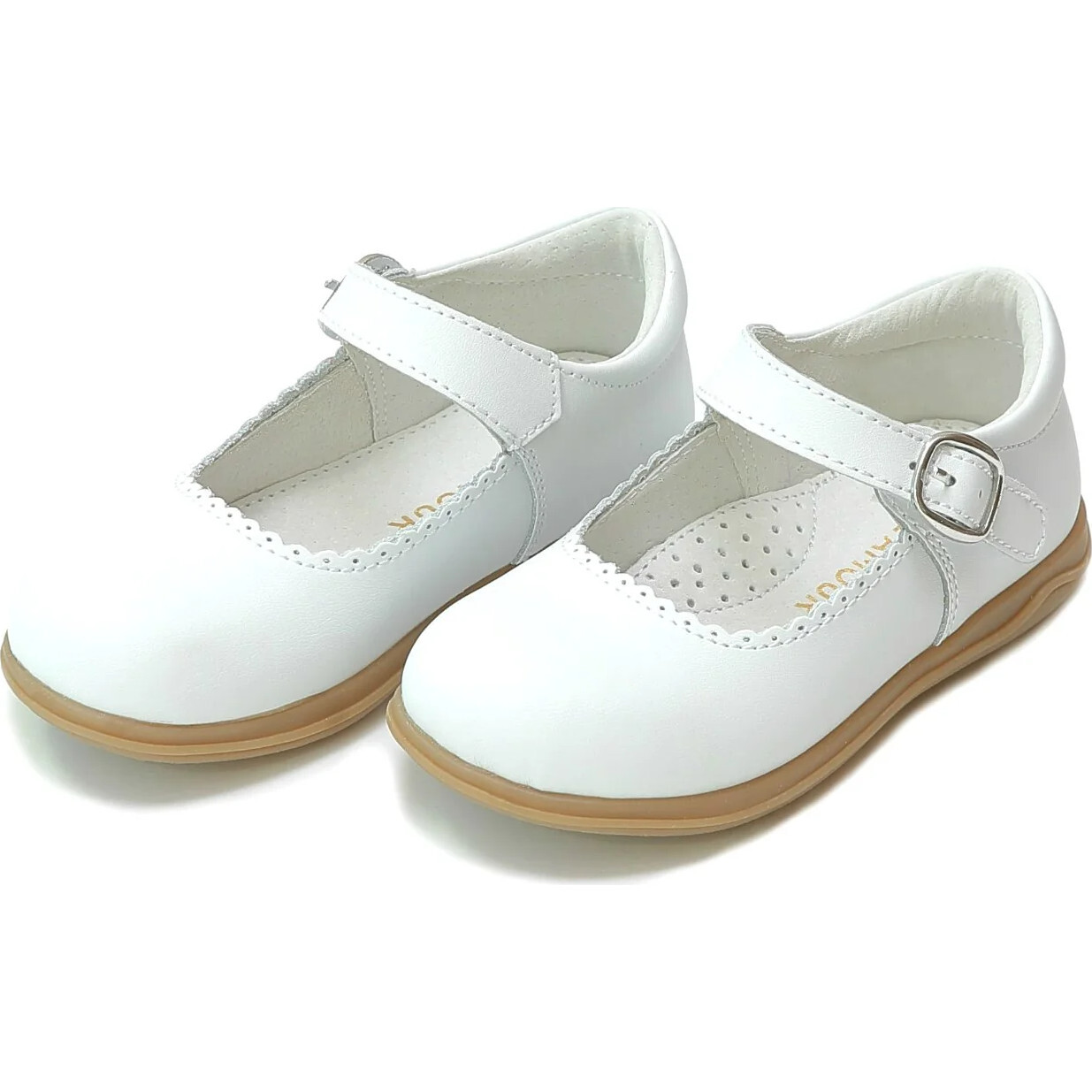 Chloe Classic Scalloped Leather Mary Jane, White - Mary Janes - 1