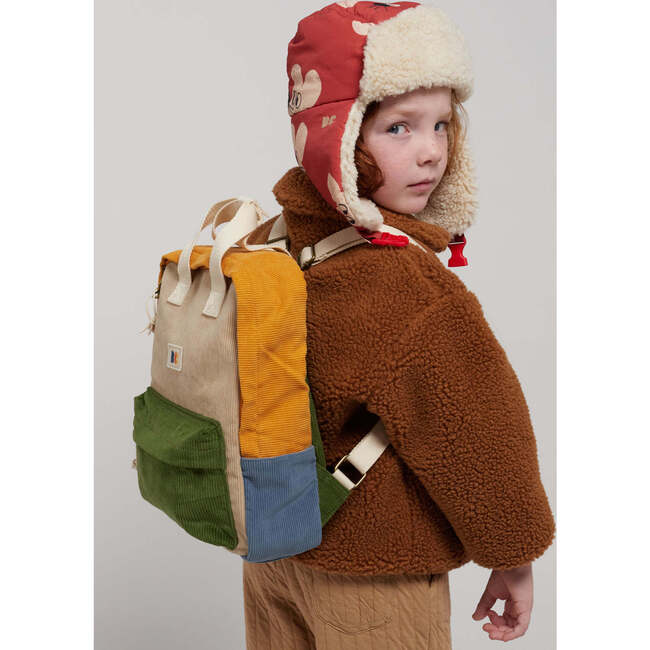CORDUROY COLOR BLOCK BACKPACK - Backpacks - 2