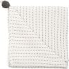 White and Black Stitched Stripe Blanket - Blankets - 1 - thumbnail