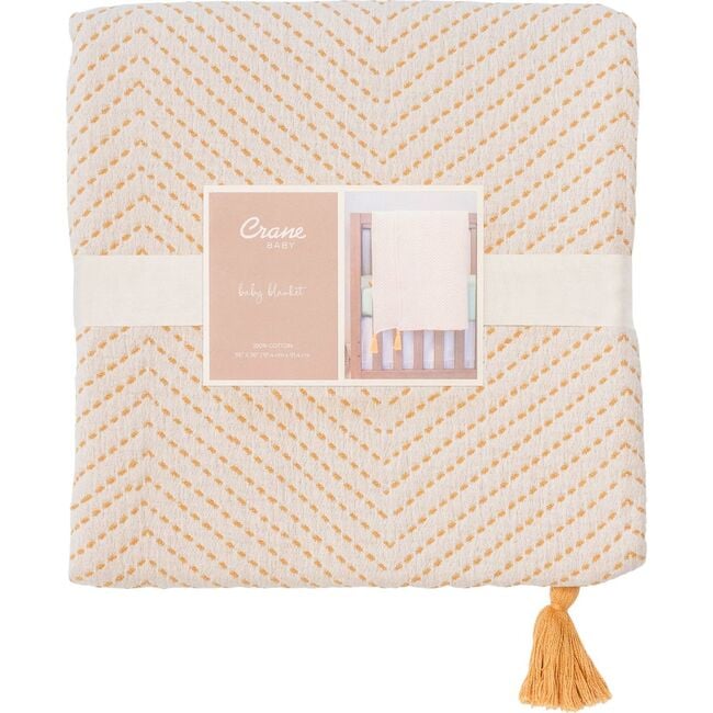 Marigold Chevron Blanket - Blankets - 3