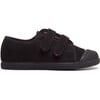 Fall Double Velcro Suede Sneakers, Black - Sneakers - 1 - thumbnail