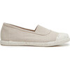 ECO-Friendly Elastic Slip-On Canvas, Taupe - Slip Ons - 1 - thumbnail