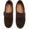 Suede Velcro Closure Driving Loafers, Brown - Loafers - 3