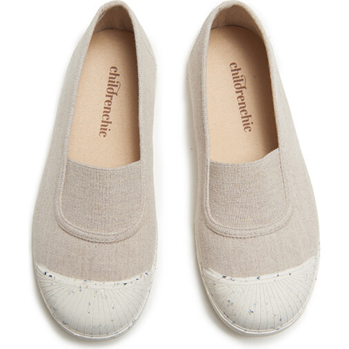 ECO-Friendly Elastic Slip-On Canvas, Taupe - Slip Ons - 3