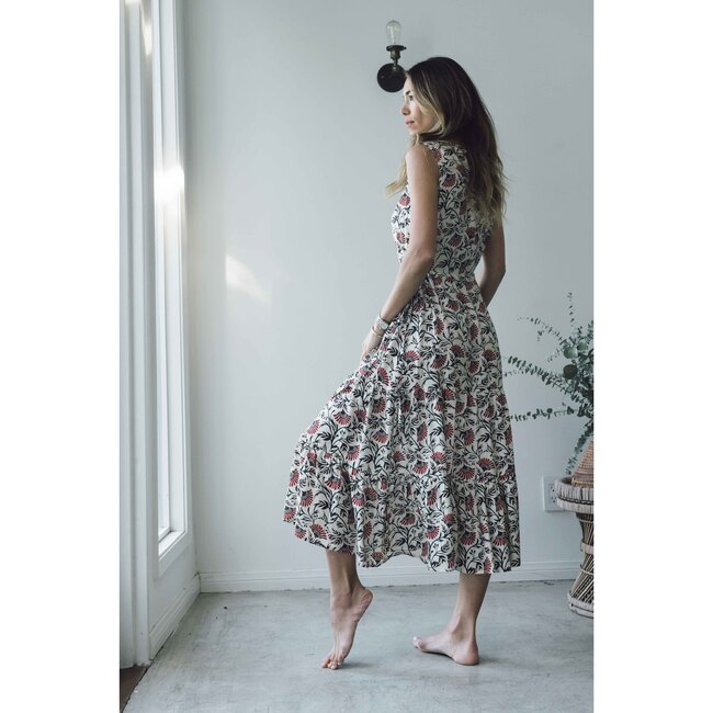 Women's Alma Dress, Boho Flowers - Dresses - 3
