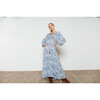 Women's Sienna Maxi, Indigo Flowers - Dresses - 5