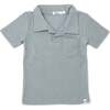 Terry Polo Shirt, Mist - Polo Shirts - 1 - thumbnail