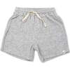 Boys Cotton Terry Track Short, Heather Grey - Shorts - 1 - thumbnail