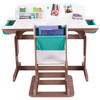 Grow Together™ Pocket Adjustable Desk with Hutch and Chair – Gray Ash - Desks - 1 - thumbnail