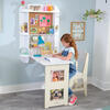 Arches Floating Space-Saving Wood Wall Desk & Chair - White - Desks - 2